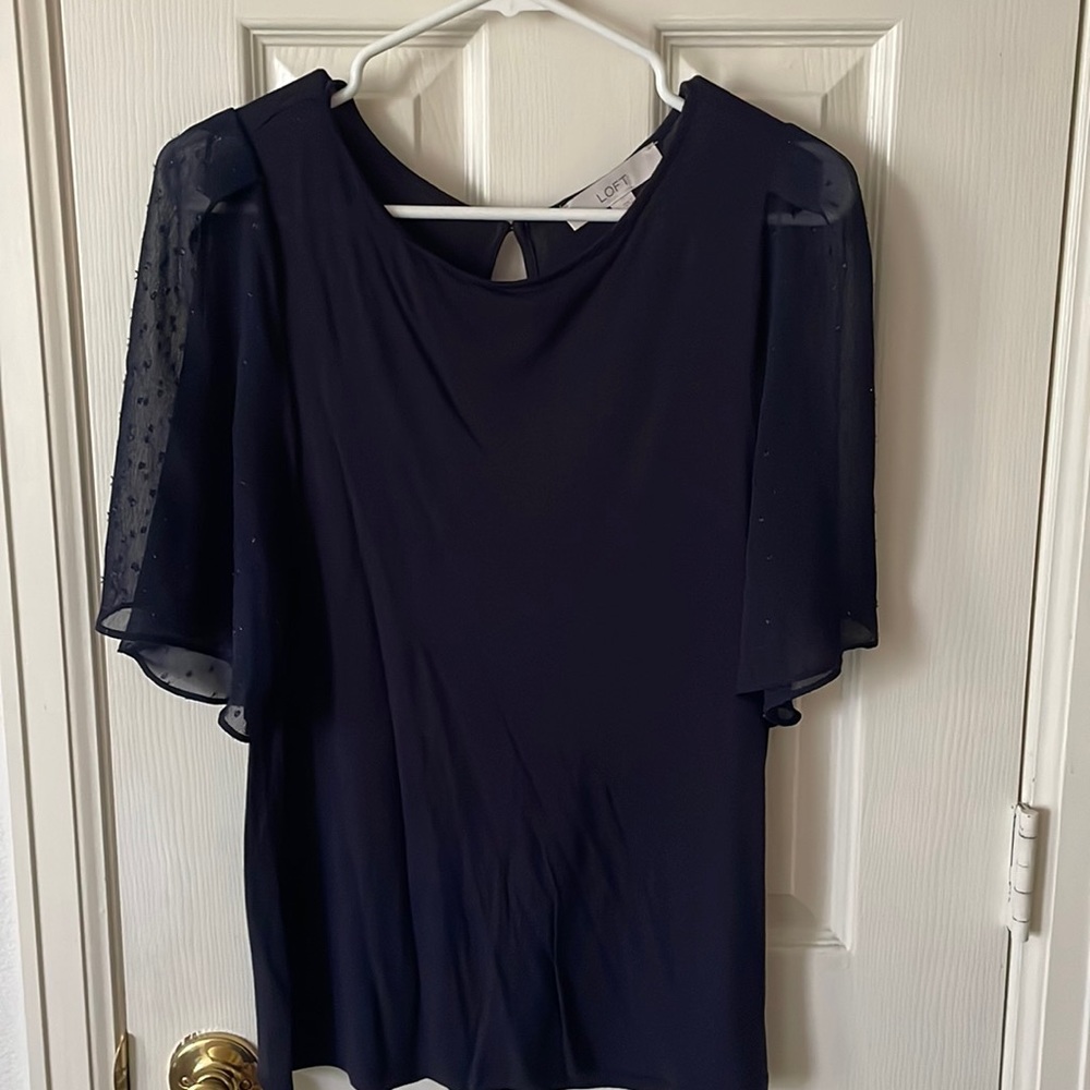 Loft navy blouse